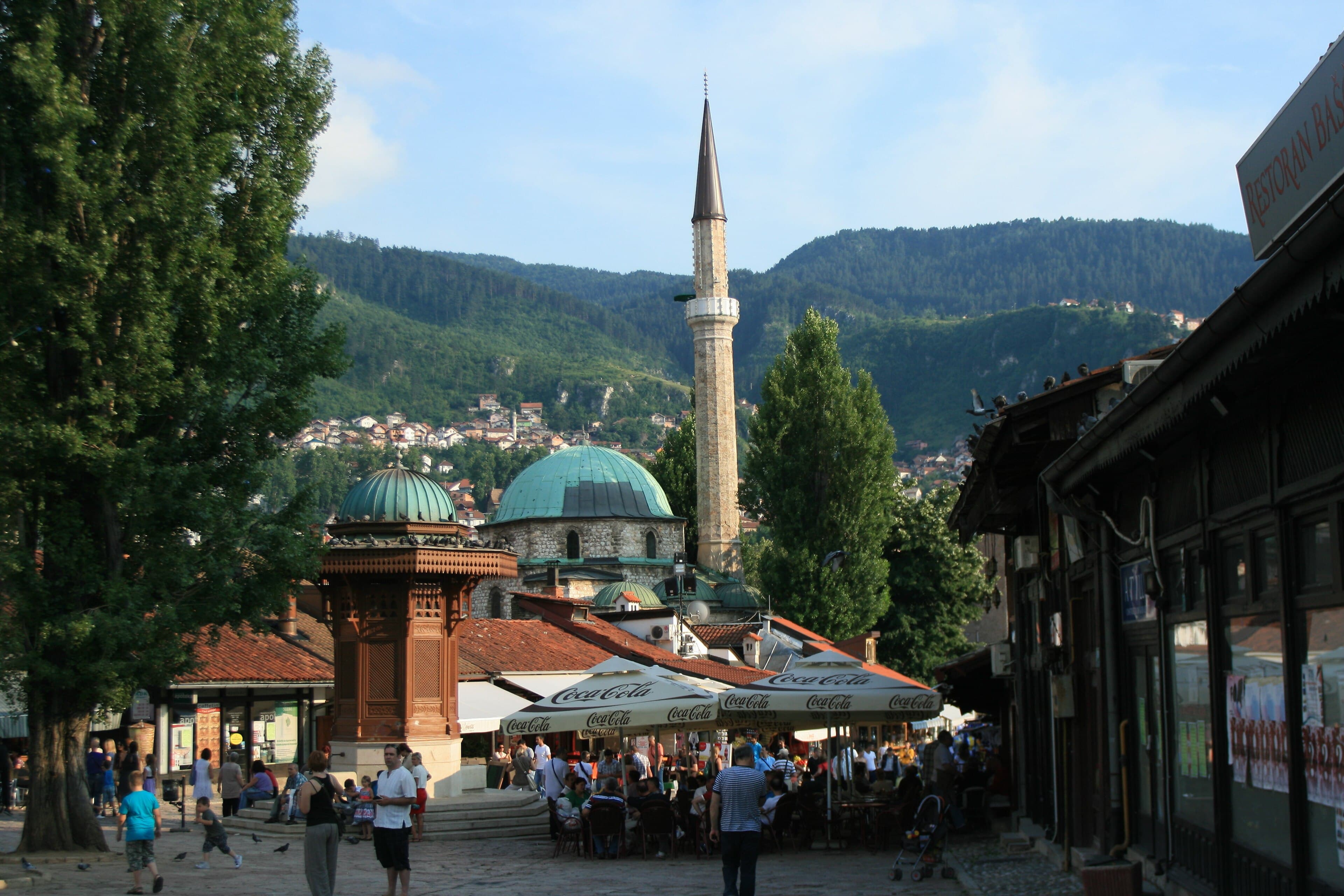 Street scene in Sarajevo's Baščaršija old bazaar